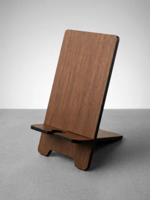 Ceviz MDF Telefon Standı – Geçmeli Masaüstü Telefon Tutucu Ceviz MDF Telefon Standı - Geçmeli Masaüstü Telefon Tutucu