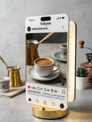 Kişiye Özel Instagram Aynası ve Masaüstü Menü Standı